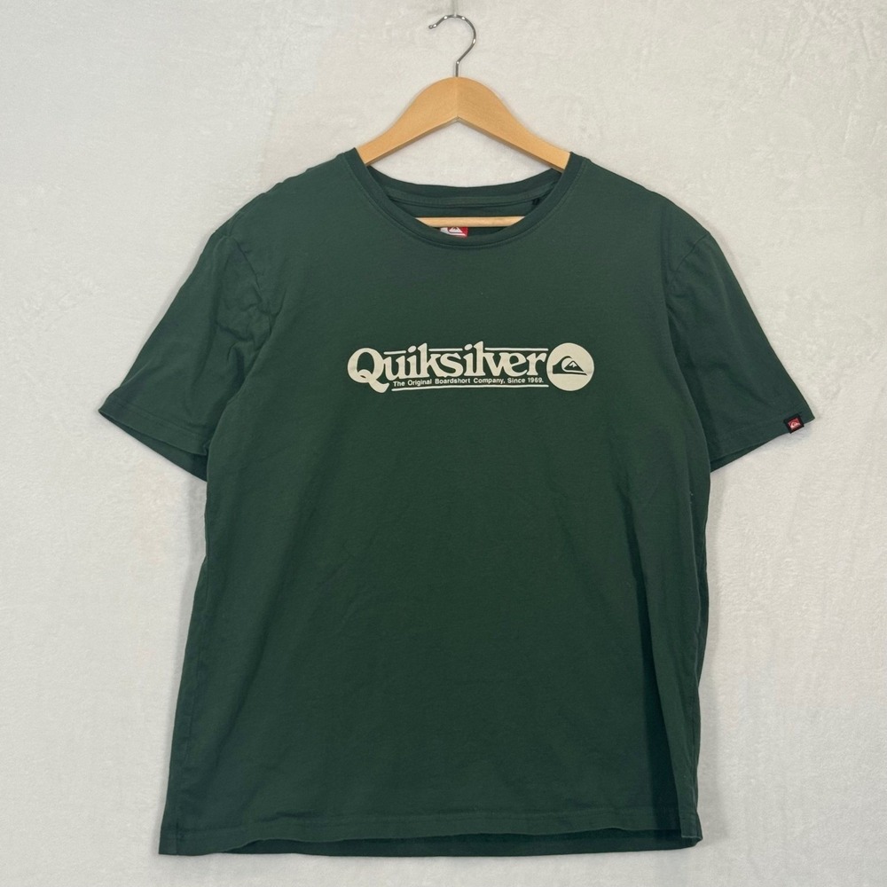 Quiksilver Green Graphic Logo T-Shirt Large